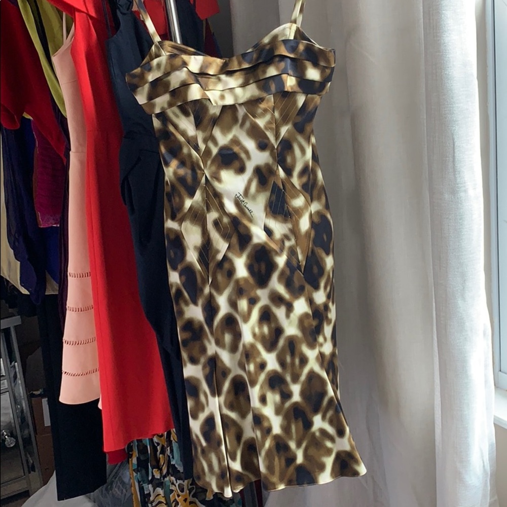 NWOT_JUST CAVALLI SLEEVELESS ANIMAL PRINT DRESS